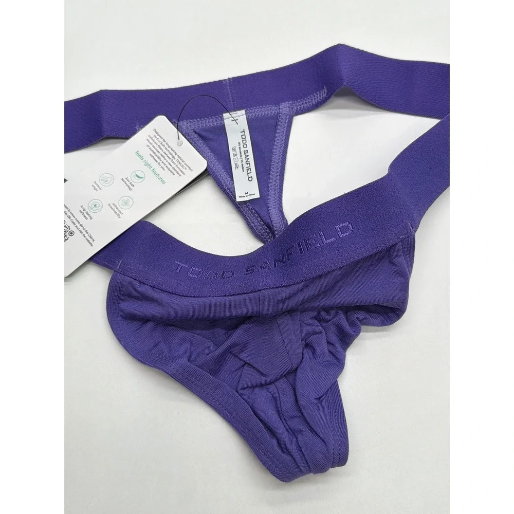 Todd Sanfield Essential Thong Purple Mens Underwear Tencel Modal ES1770 Size M